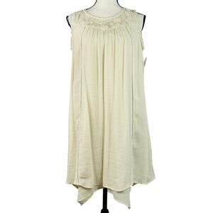 Style & Co Small Dress Sleeveless Handkerchief Hem Lined Round Neckline Keyhole